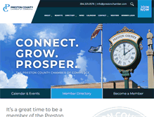 Tablet Screenshot of prestonchamber.com